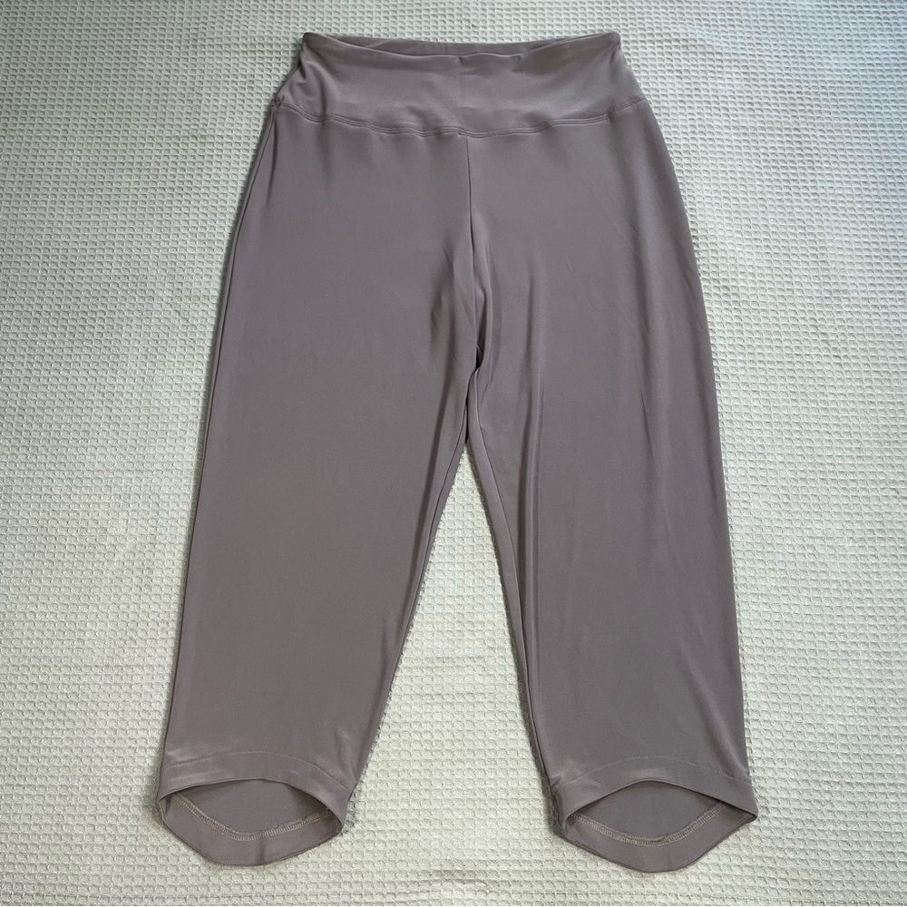 Sympli Crop Pants 10 Womens Pull On Slinky Stretch Canada Gray Travel